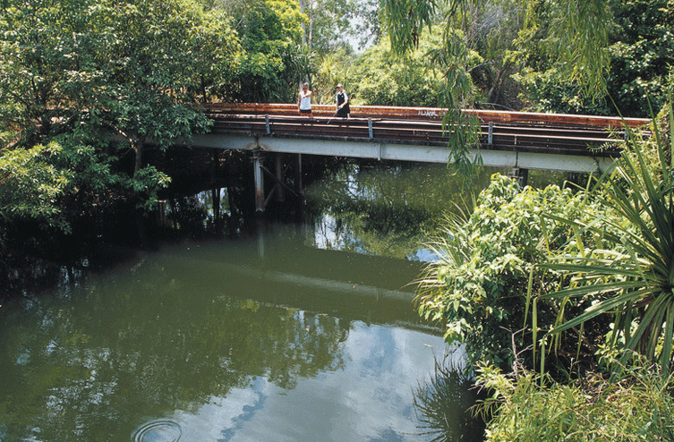 Where is  Adelaide River  train bridge